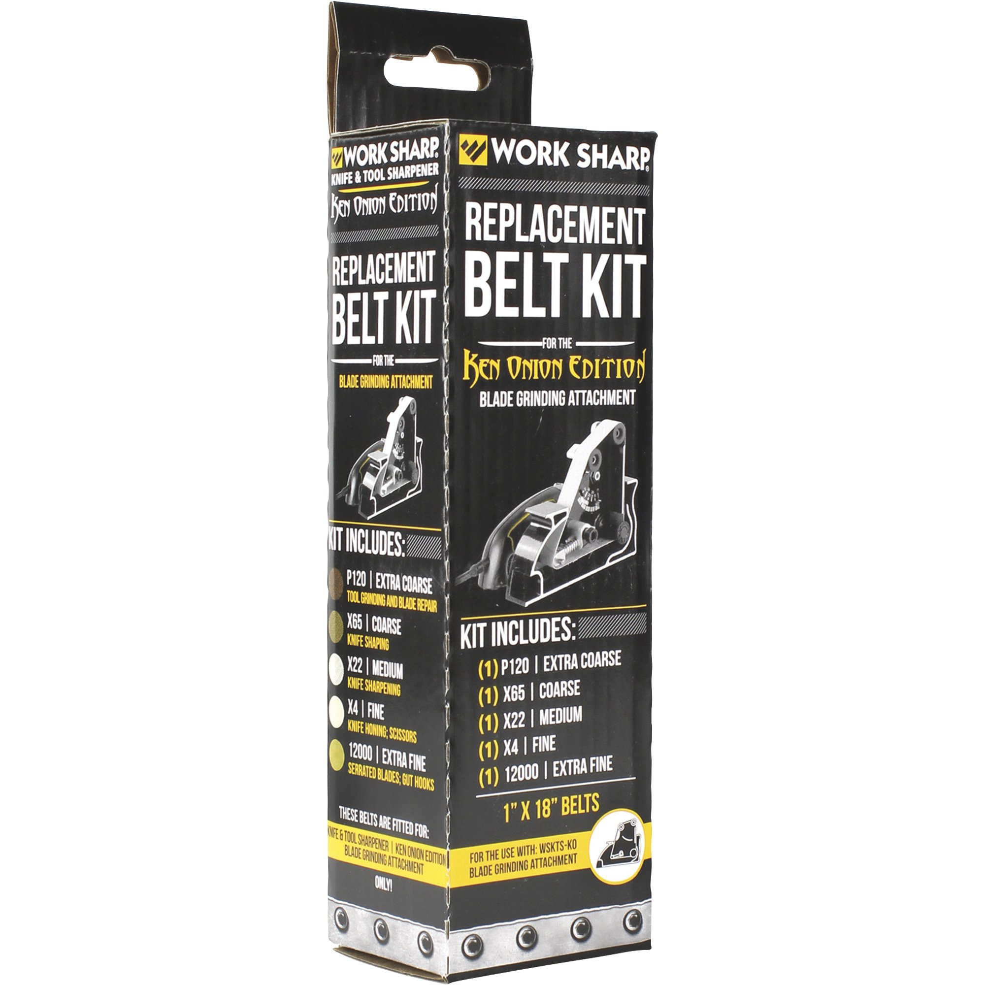 Work Sharp Ken Onion Blade Grinding Attachment Replacement Abrasive Belt Kit — For Use With Item# 45478, Model# WSSAKO81115